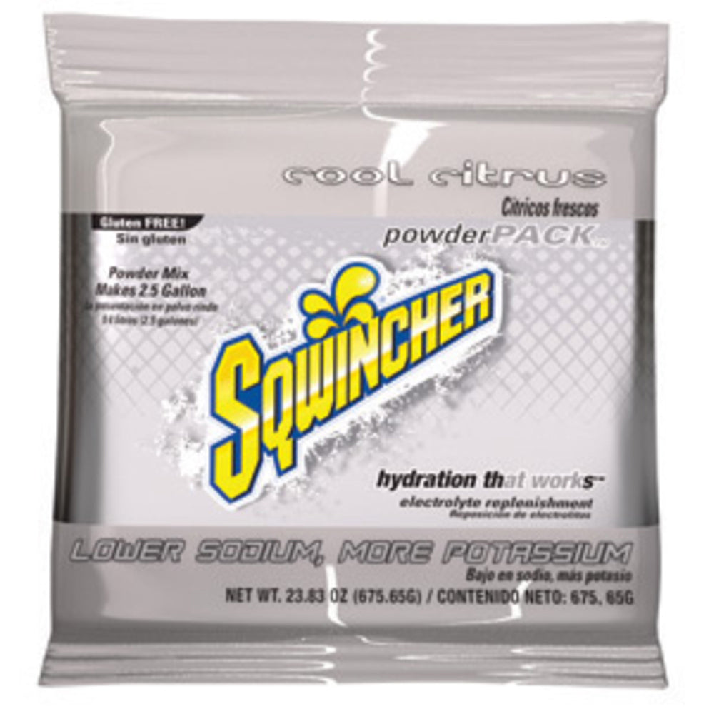 Sqwincher 23.83 Ounce Powder Pack Powder Concentrate Package Electrolyte Drink (32 Electrolyte Drinks - Pack)-eSafety Supplies, Inc