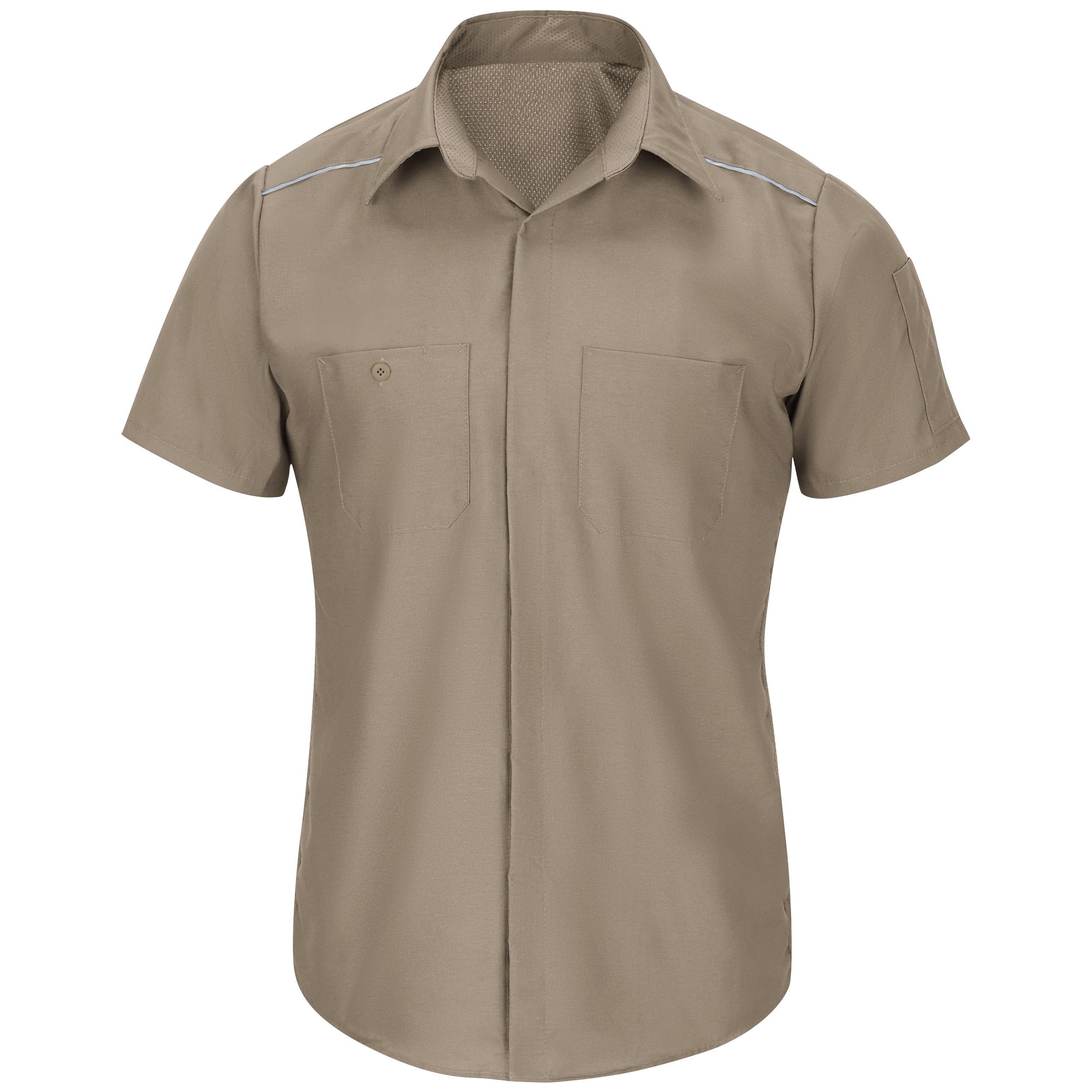 Men's Short Sleeve Pro Airflow Work Shirt SP4A - Khaki-eSafety Supplies, Inc