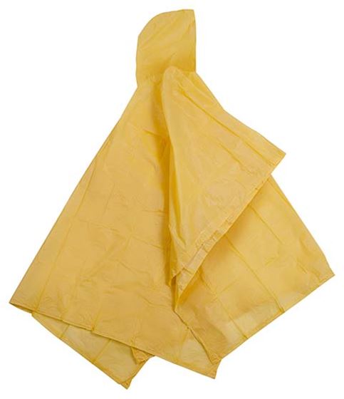 Vinyl Fashion Poncho - 52IN X 80IN - Yellow-eSafety Supplies, Inc