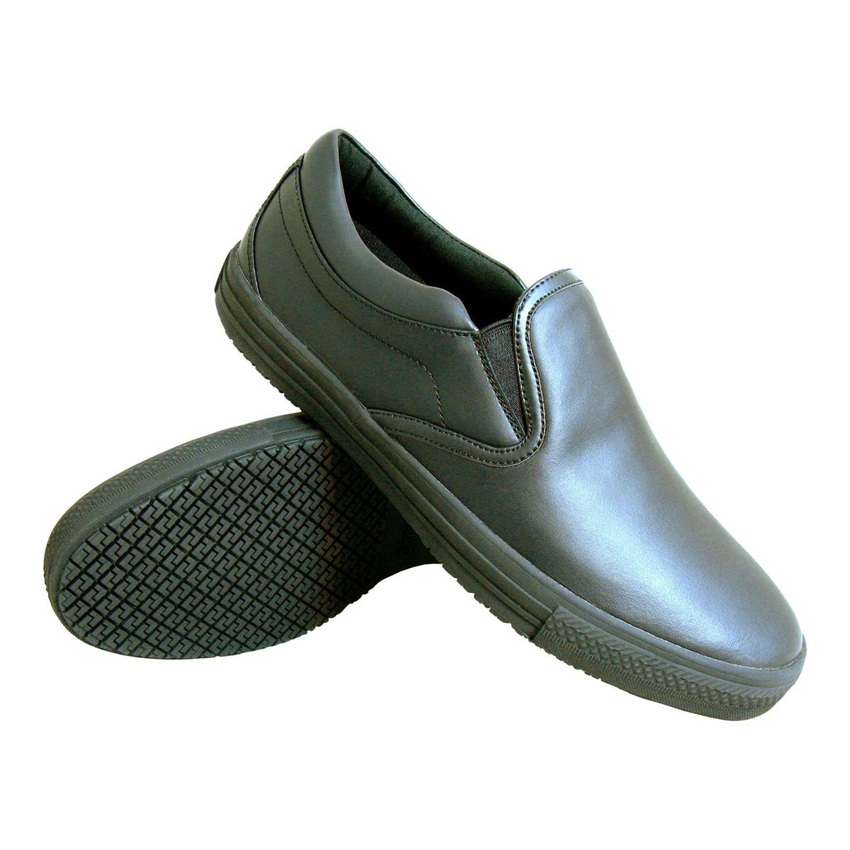 Genuine Grip Footwear- 260 Black Women's Retro Slip-On Shoes-eSafety Supplies, Inc
