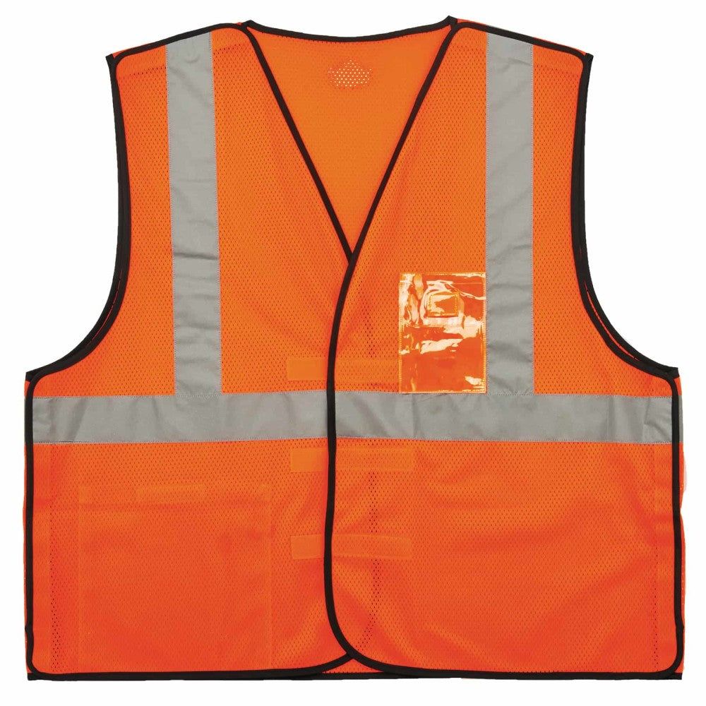 GloWear 8216BA Breakaway Mesh Hi-Vis Safety Vest - Type R Class 2 ID Badge Holder-eSafety Supplies, Inc