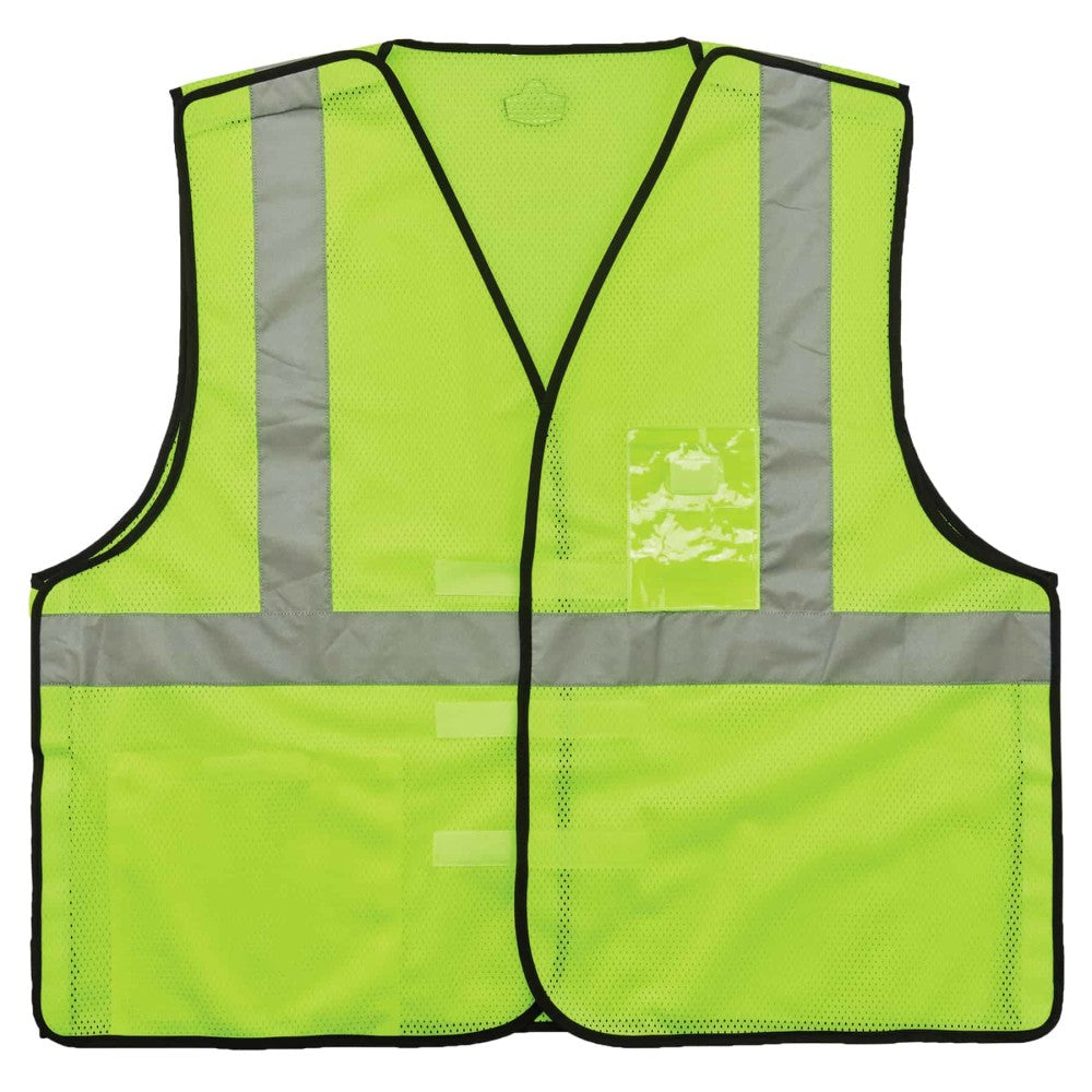 GloWear 8216BA Breakaway Mesh Hi-Vis Safety Vest - Type R Class 2 ID Badge Holder-eSafety Supplies, Inc