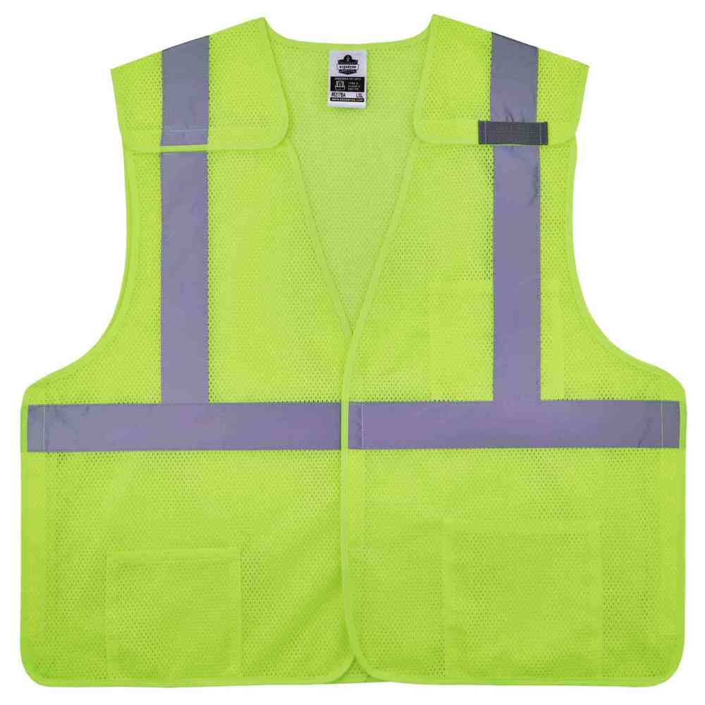 GloWear 8217BA Breakaway Mesh Hi-Vis Safety Vest - Type R Class 2-eSafety Supplies, Inc