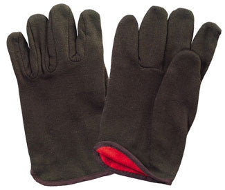 Brown Jersey Work Gloves with Lining - 2208T-eSafety Supplies, Inc