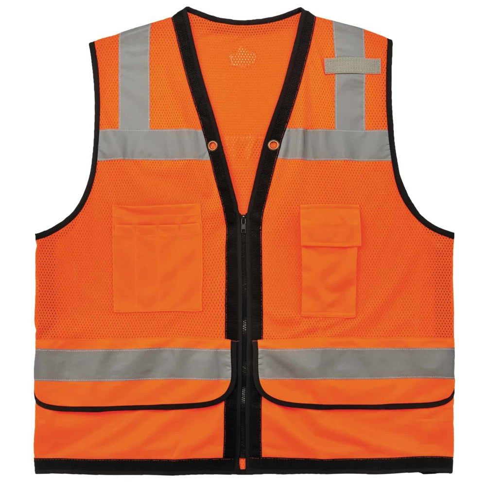 GloWear 8253HDZ Heavy-Duty Mesh Surveyors Vest - Type R Class 2 Zipper-eSafety Supplies, Inc