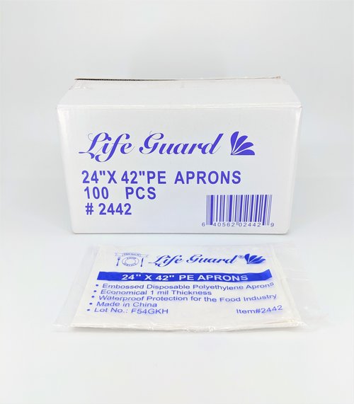 Life Guard - Apron 1mil 24"x42" - Case-eSafety Supplies, Inc