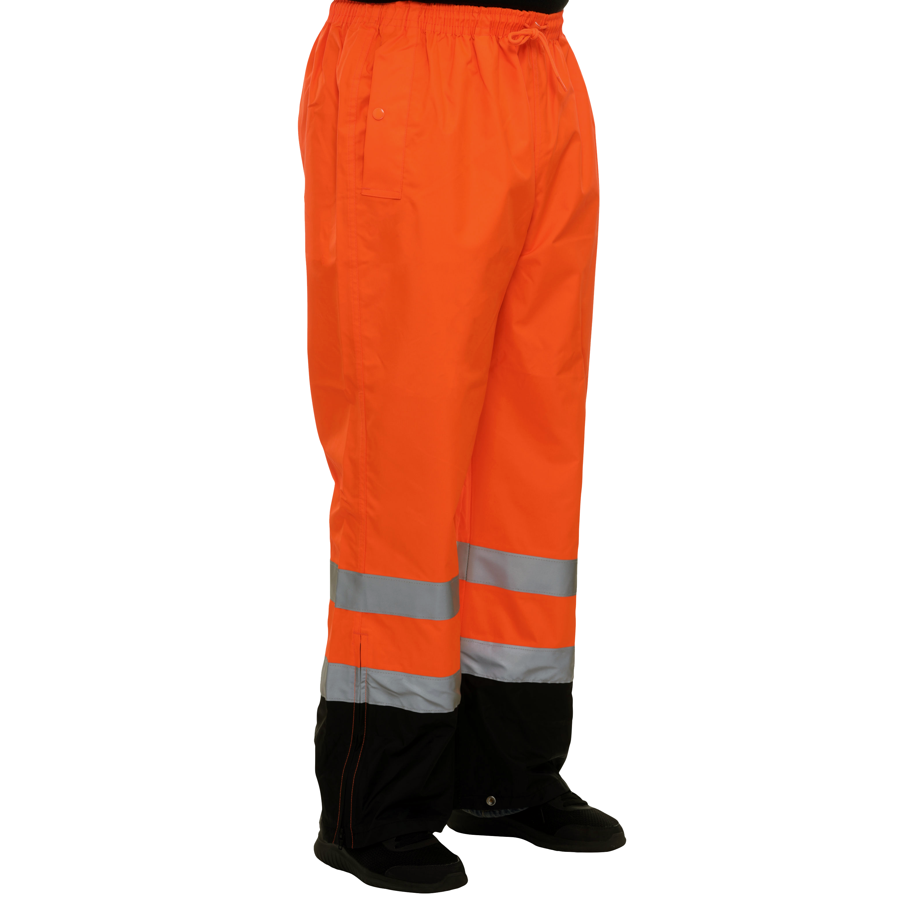 Safety Pants Hi Vis Orange & Black Pants Breathable Waterproof ANSI E-eSafety Supplies, Inc