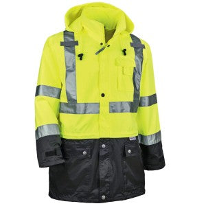 GloWear 8365BK Type R Class 3 Black Front Rain Jacket-eSafety Supplies, Inc