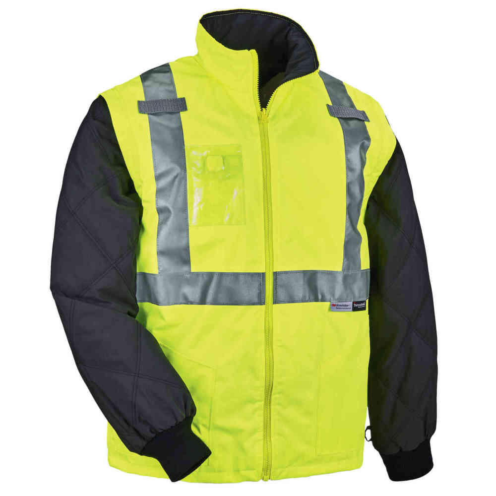 GloWear 8287 Thermal High Visibility Jacket - Type R Class 2 Removable Sleeves-eSafety Supplies, Inc