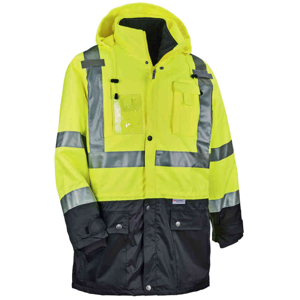 GloWear 8388 4-in-1 Thermal High Visibility Jacket Kit - Type R Class 32-eSafety Supplies, Inc