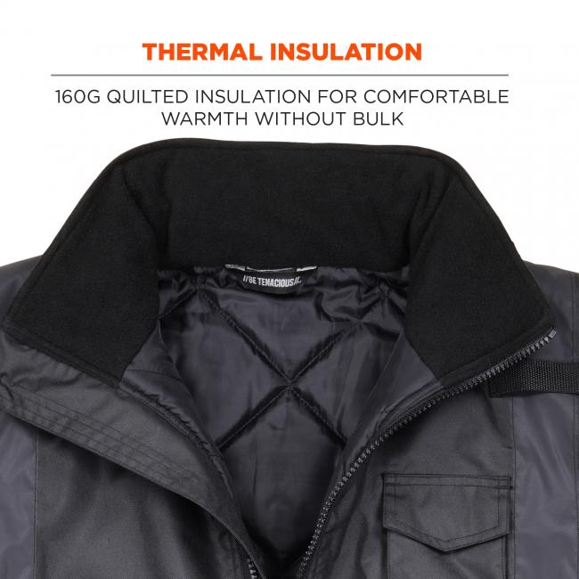 GloWear 8377EV Thermal Enhanced Visibility Jacket - Non-Certified - Quilted Bomber-eSafety Supplies, Inc