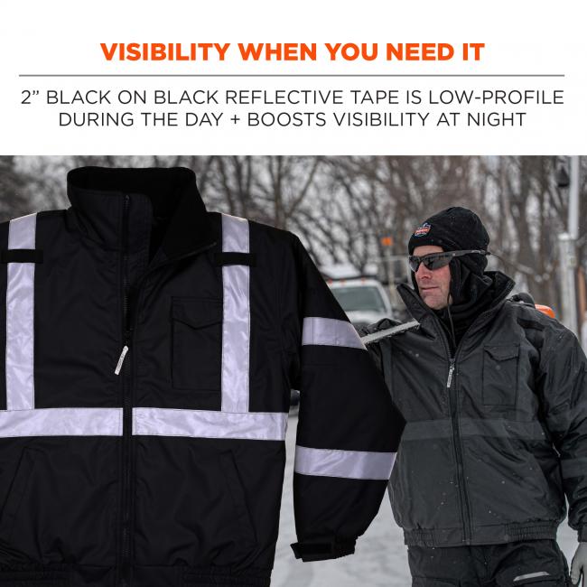 GloWear 8377EV Thermal Enhanced Visibility Jacket - Non-Certified - Quilted Bomber-eSafety Supplies, Inc