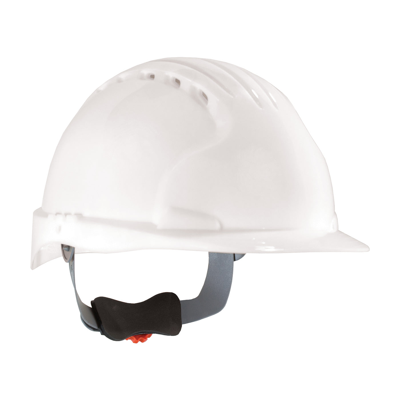 Evolution® Deluxe 6151 Standard Brim, Vented Hard Hat with HDPE Shell, 6-Point Polyester Suspension and Wheel Ratchet Adjustment
