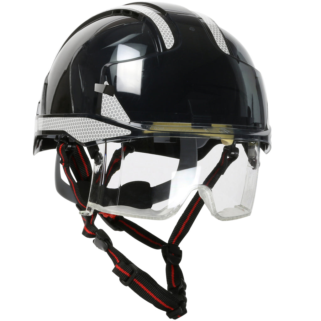 EVO® VISTA™ ASCEND™ Type I, Vented Industrial Safety Helmet with fully adjustable four point chinstrap, Lightweight ABS Shell, Integrated ANSI Z87.1