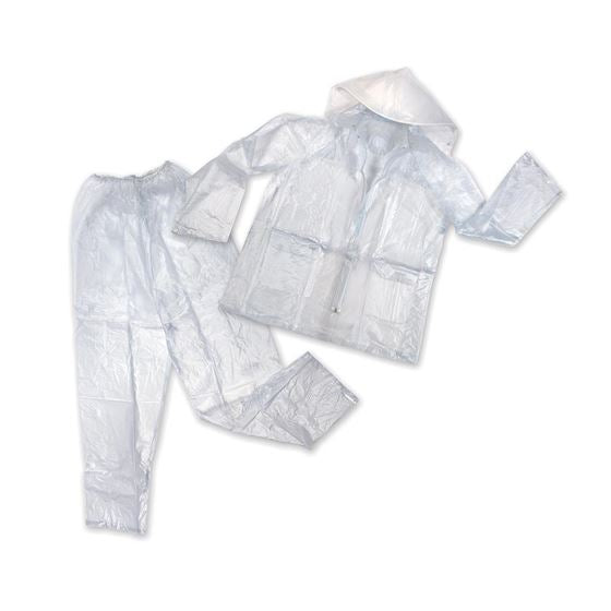 Mens Vinyl Rainsuit - Clear - 2XL-eSafety Supplies, Inc
