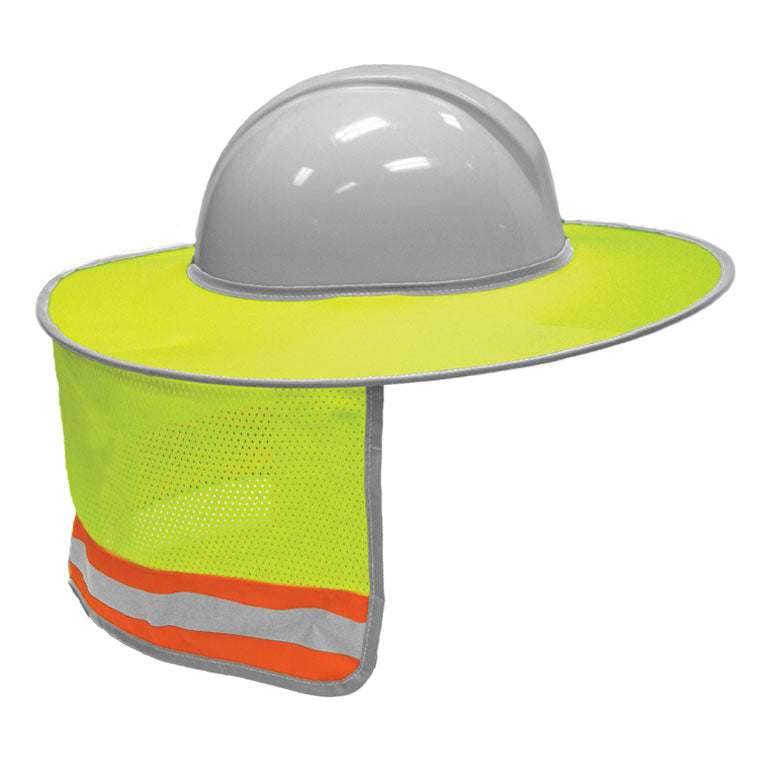 Full Brim Sun Shield Non-ansi Compliant Lime-eSafety Supplies, Inc