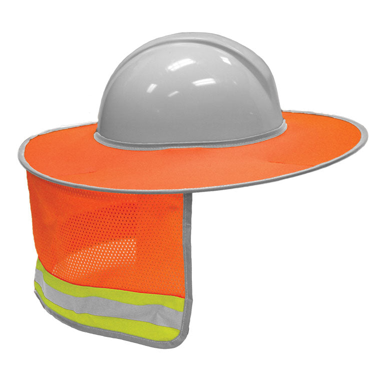 Orange Non-ansi Compliant Full Brim Sun Shield 6 Pack-eSafety Supplies, Inc