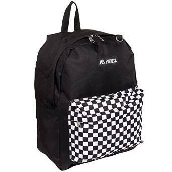 Everest Luggage Classic Backpack - Black Pocket Squares-eSafety Supplies, Inc