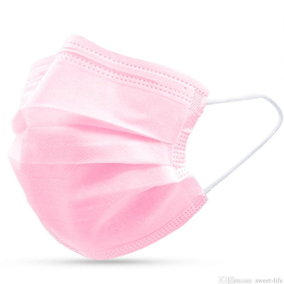 Disposable Pink Mask (50 per box)-eSafety Supplies, Inc