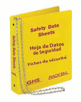 Rack'Em Racks- 3010_sm 3″ SDS Binder, 3 Language – English, Spanish & French Canadian-eSafety Supplies, Inc