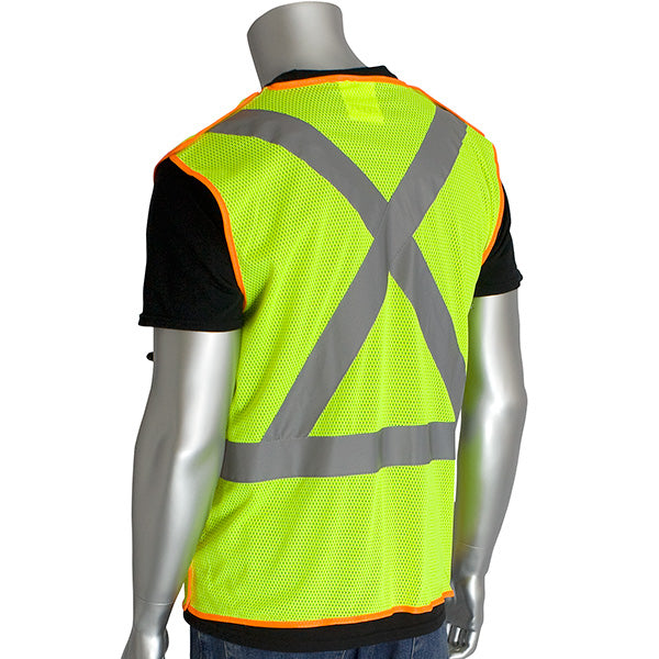 PIP-ANSI Type R Class 2 and CAN/CSA Z96 X-Back Breakaway Mesh Vest-eSafety Supplies, Inc