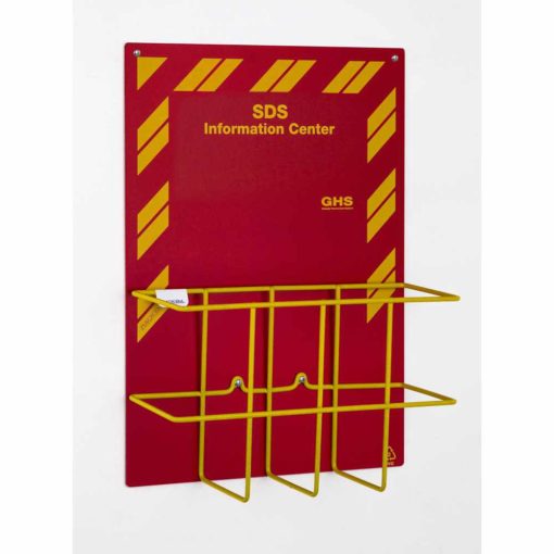 Rack'Em Racks-SDS Economy Station – Sign & Rack. English Sign & Yellow Wire Rack-eSafety Supplies, Inc
