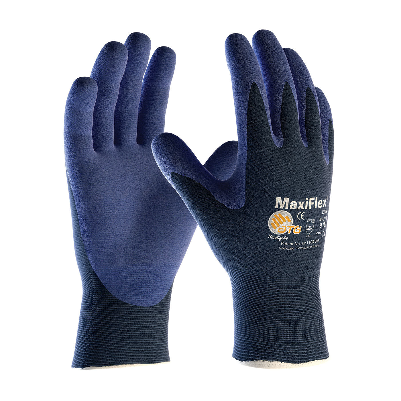 PIP 34-274 MaxiFlex Elite Ultra Lightweight Seamless Knit Nylon Gloves - Nitrile Coated Micro-Foam Grip (12 Pairs)-eSafety Supplies, Inc