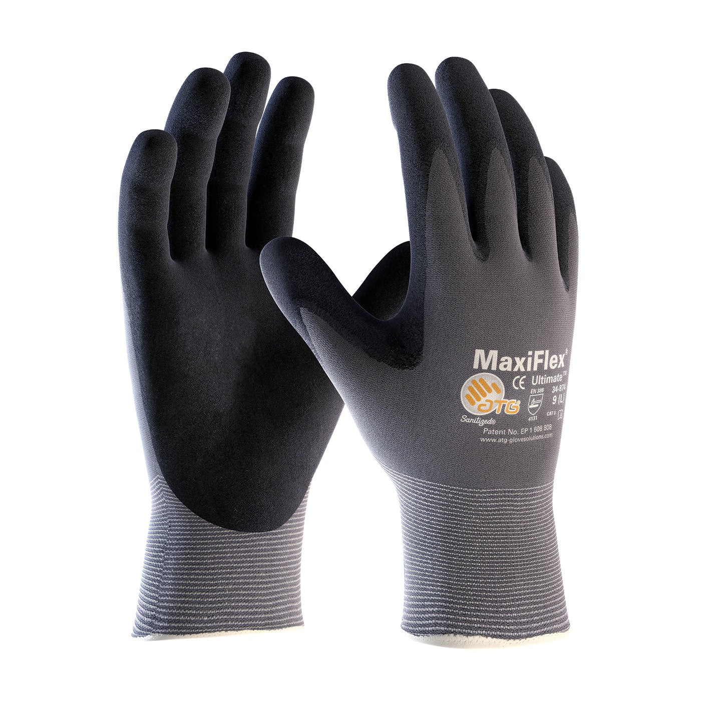 Seamless Knit Nylon / Elastane Glove with Nitrile Coated MicroFoam Grip on Palm & Fingers - Touchscreen Compatible-eSafety Supplies, Inc