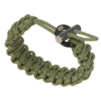 Smokey Fire Starter Paracord Bracelet - Olive Green-eSafety Supplies, Inc