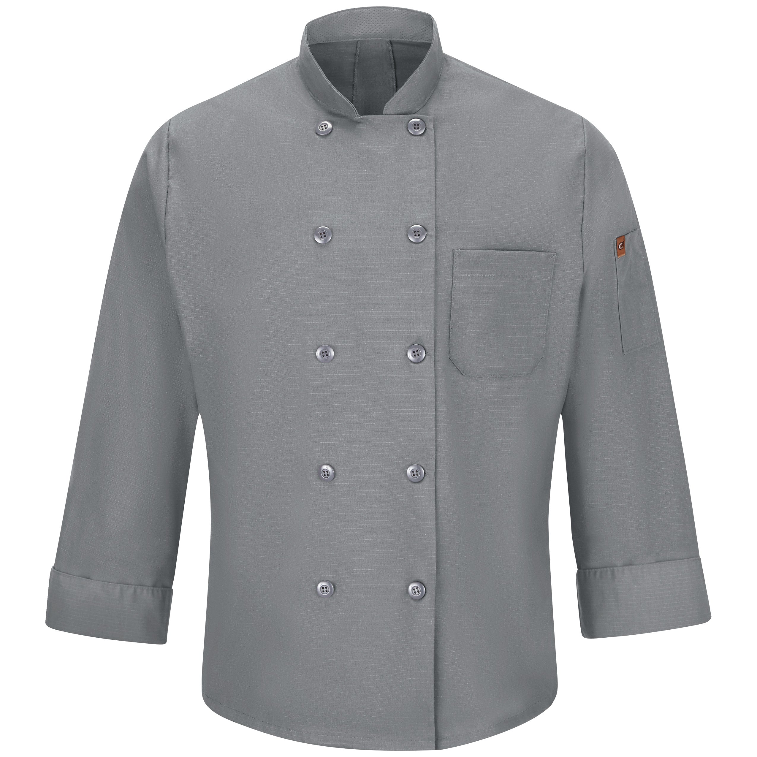 Men's Chef Coat with OilBlok + MIMIX 042X - Grey-eSafety Supplies, Inc