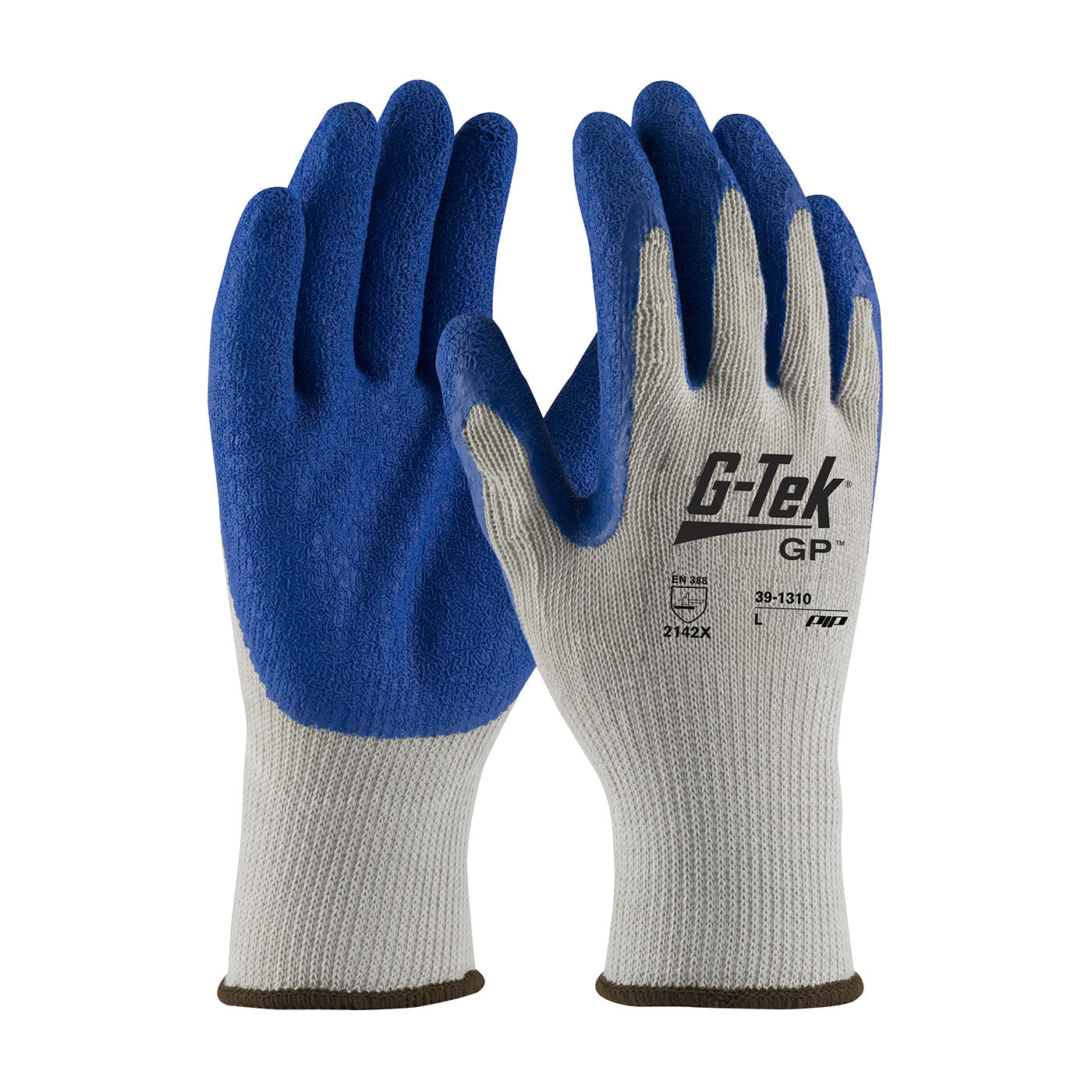 Economy Weight Seamless Knit Polyester/Cotton Glove with Latex Coated Crinkle Grip on Palm & Fingers-eSafety Supplies, Inc