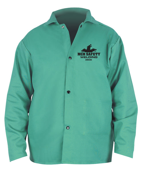 MCR Safety F/R GREEN COTTON 30" JACKET-eSafety Supplies, Inc