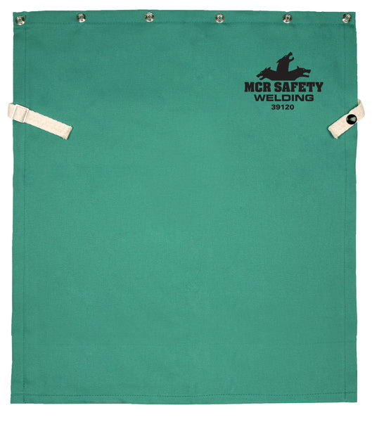 MCR Safety F/R Green Cotton Welding Bib 20" LONG-eSafety Supplies, Inc