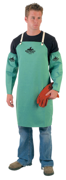 MCR Safety F/R GREEN COTTON WELDNG BIB APRON 24X36-eSafety Supplies, Inc