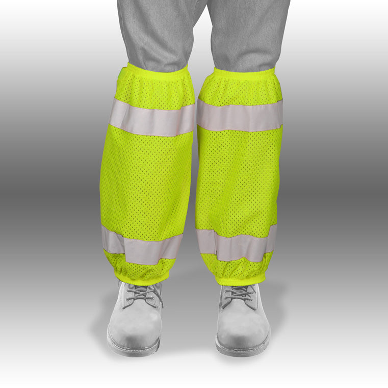 Lime Class E Mesh Gaiters 6 Pack-eSafety Supplies, Inc