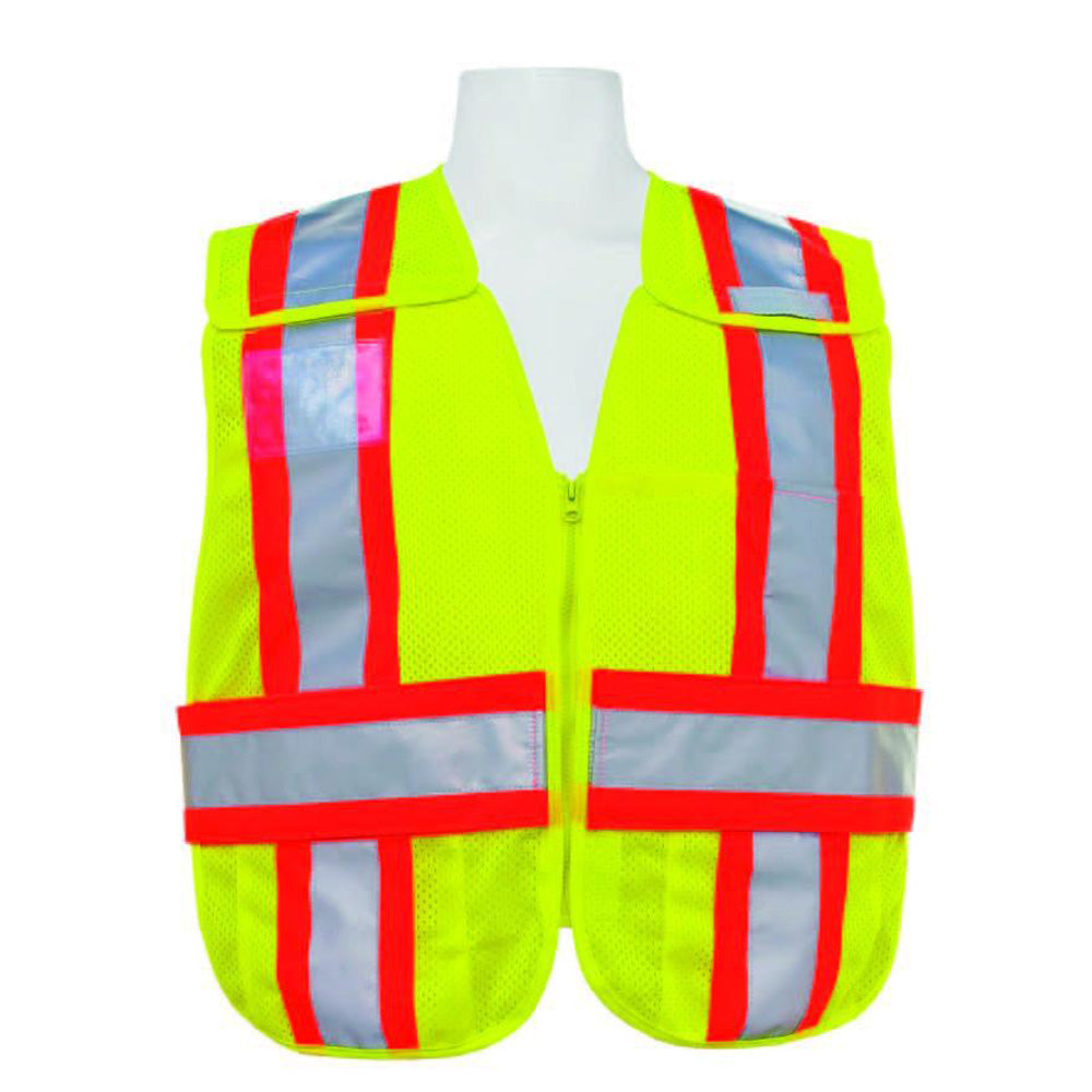 3A Safety - 5-Point Breakaway Mesh Safety Vest Lime Color Size XX-large - 5X-large-eSafety Supplies, Inc
