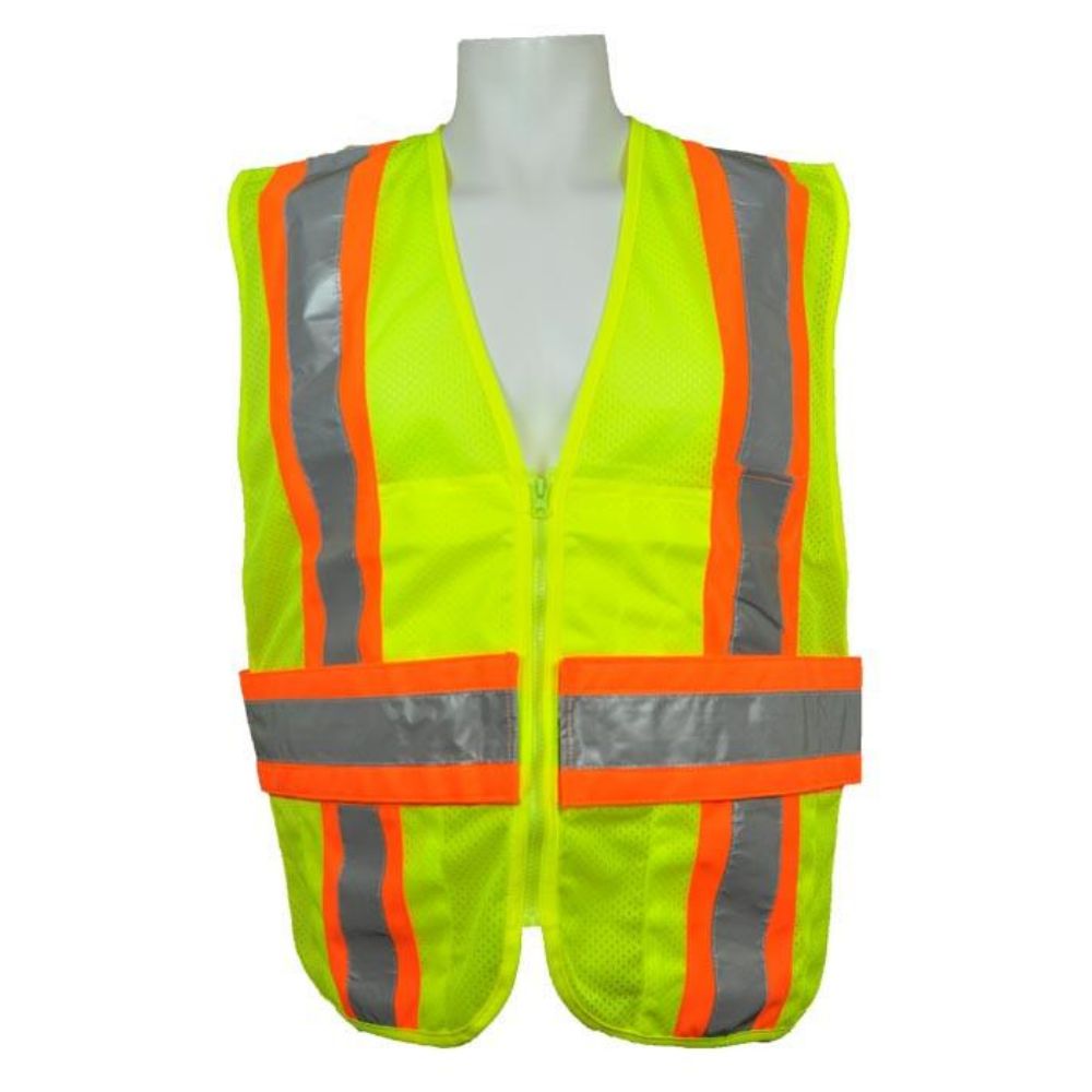 3A Safety - ANSI Certified Mesh Expendable DOT Safety Vest Lime Color Size Medium - X-large-eSafety Supplies, Inc