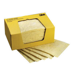 3M 9 1/4" X 14 1/2" Yellow High Capacity Sorbent Pad-eSafety Supplies, Inc