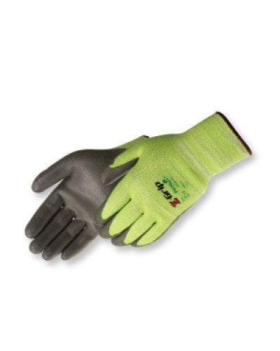Z-Grip  Hi-Vis green seamless shell (PU coated) Gloves