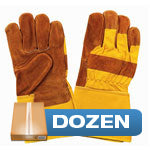 Dozen - Premium Heavy Shoulder Leather Gloves with Patch Palm-eSafety Supplies, Inc
