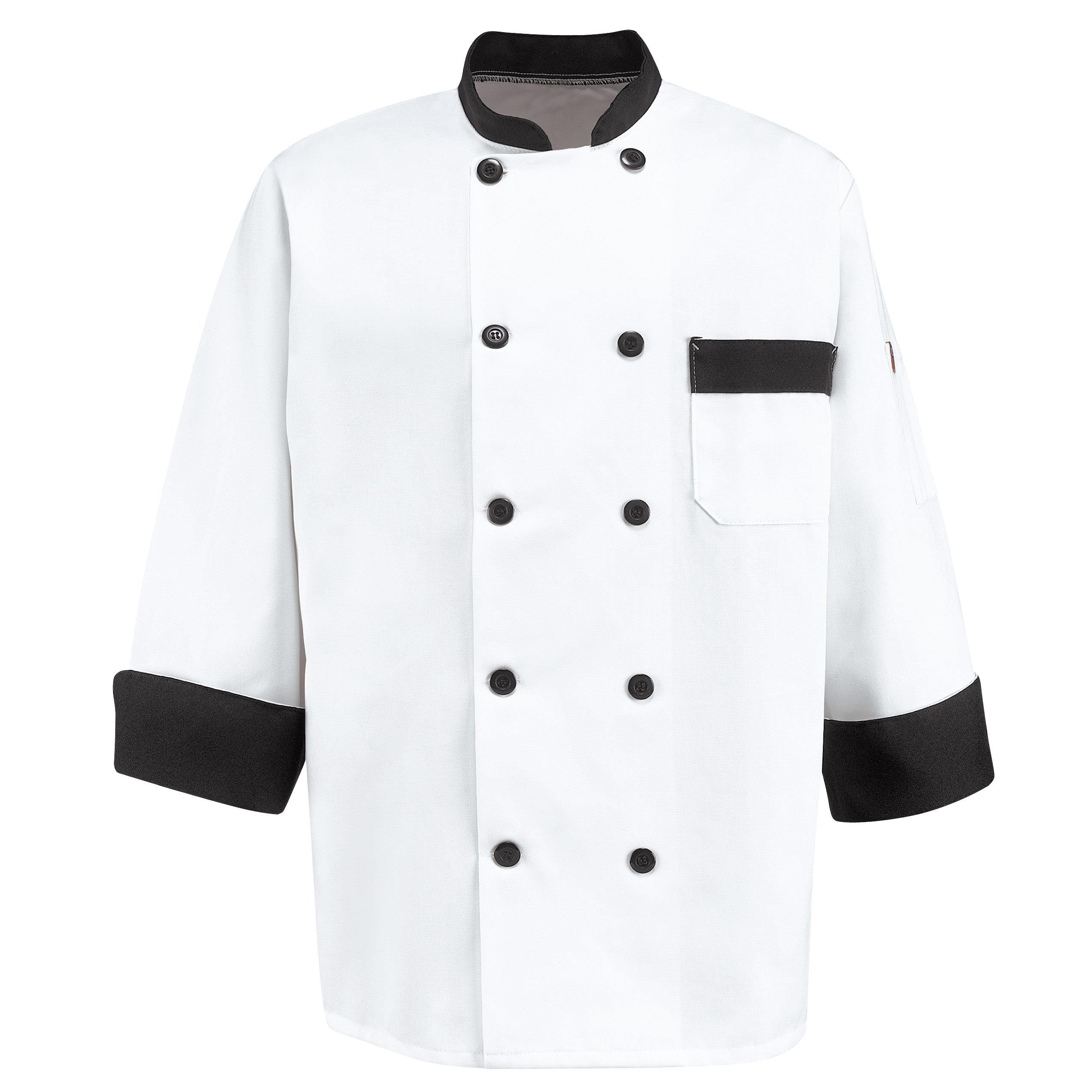 Garnish Chef Coat KT74 - White/BlackTrim-eSafety Supplies, Inc
