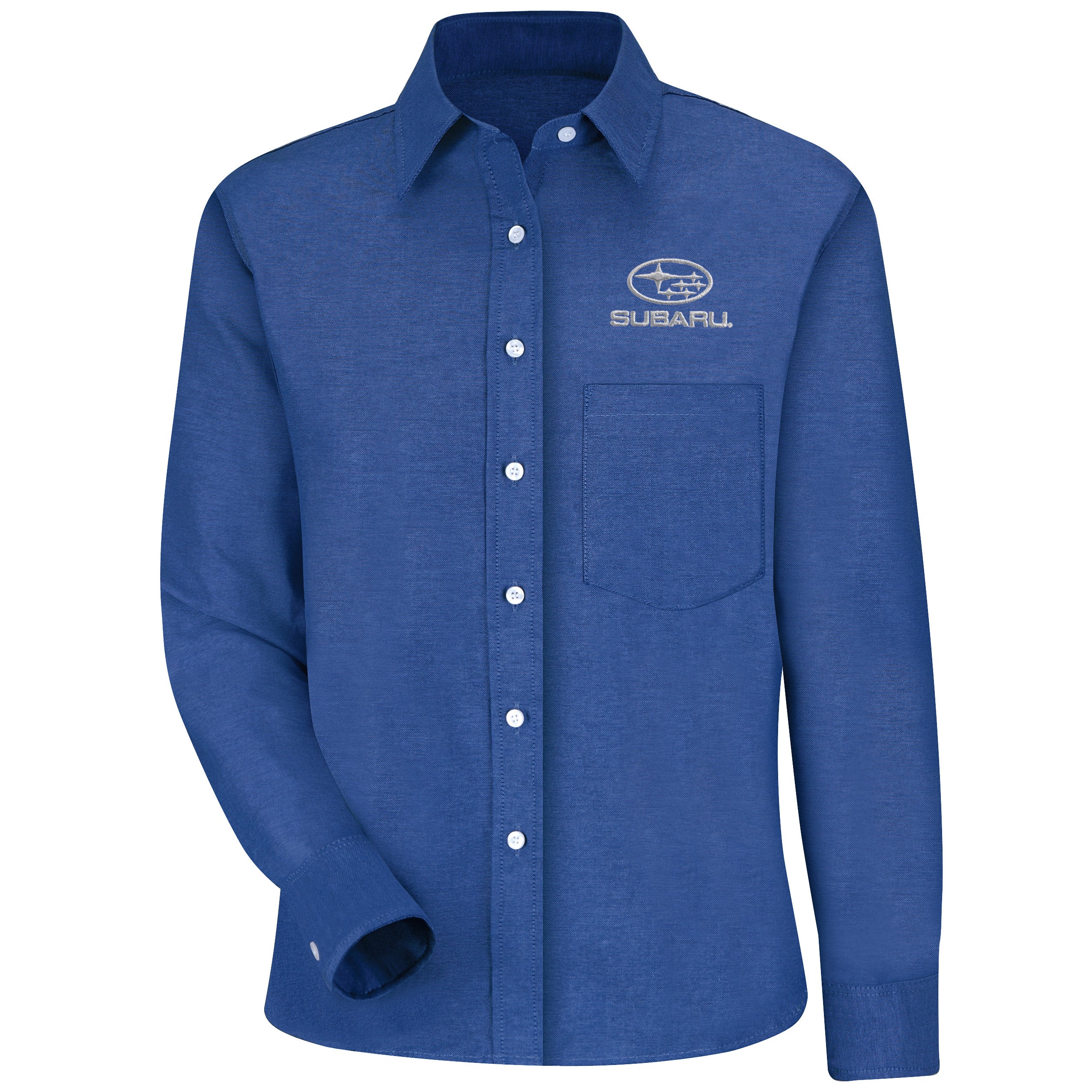 Women's Long Sleeve Oxford Dress Shirt SUW5 - French Blue-eSafety Supplies, Inc