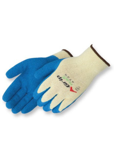 A-Grip  Textured blue latex palm coated Gloves - Dozen