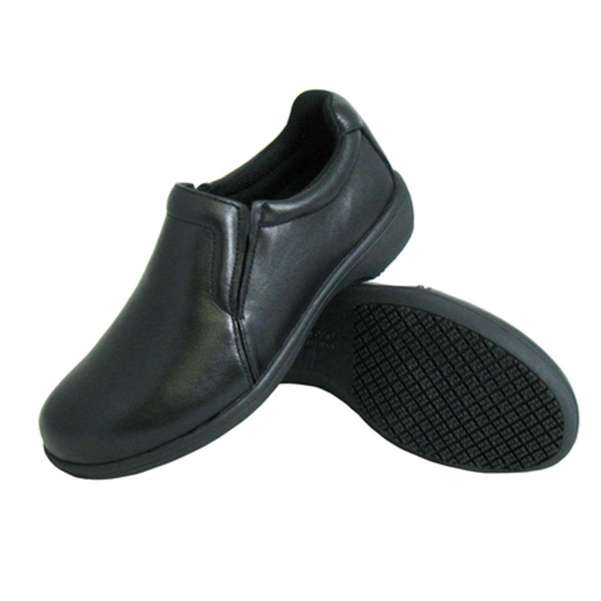 Genuine Grip Footwear- 410 Black Slip on Women's Shoe-eSafety Supplies, Inc