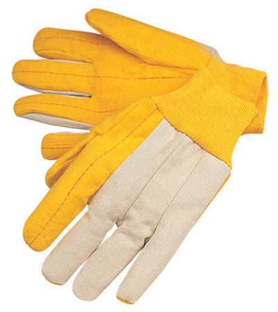 dGolden Chore with Canvas Back - Knit Wrist - Dozen-eSafety Supplies, Inc