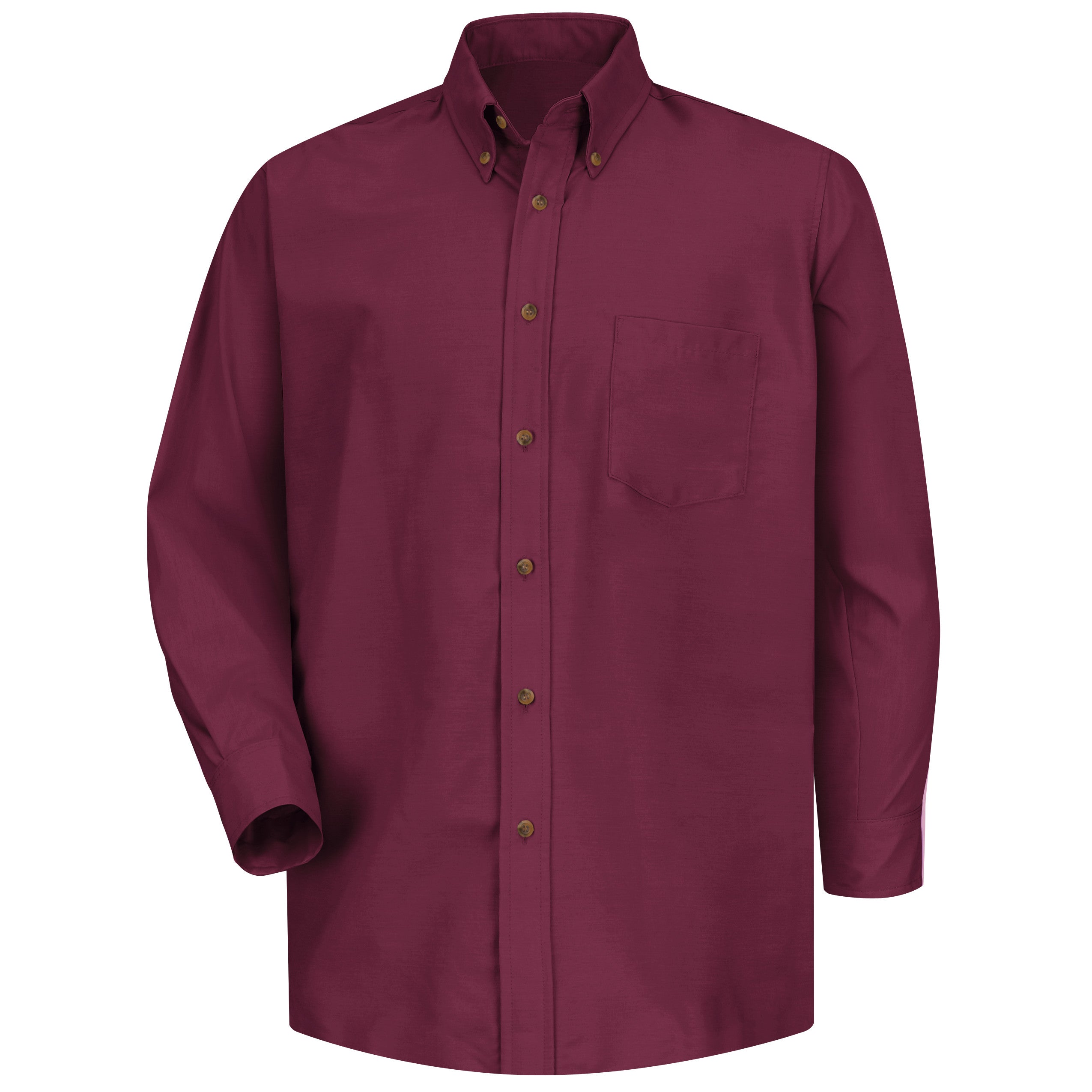 Men's Long Sleeve Poplin Dress Shirt SP90 - Burgundy-eSafety Supplies, Inc
