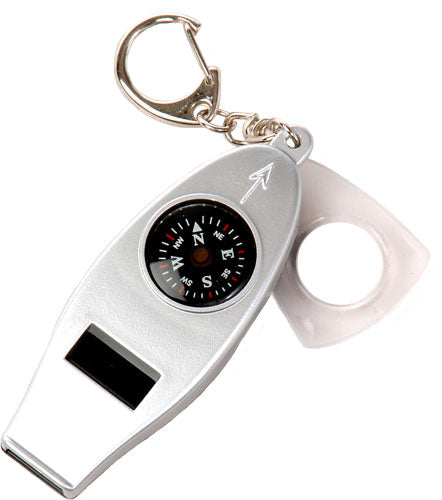4-in-1 Whistle: Keychain, Whistle, Thermometer, Magnifier-eSafety Supplies, Inc