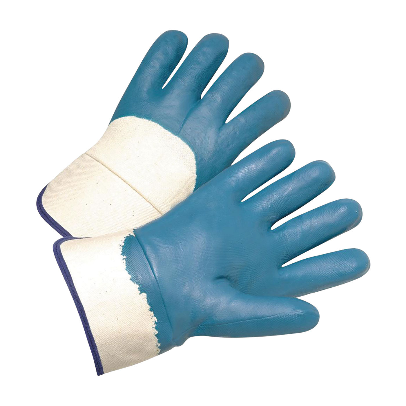 Nitrile Dipped Glove with Jersey Liner & Heavyweight Smooth Grip on Palm Fingers & Knuckles - Safety Cuff-eSafety Supplies, Inc