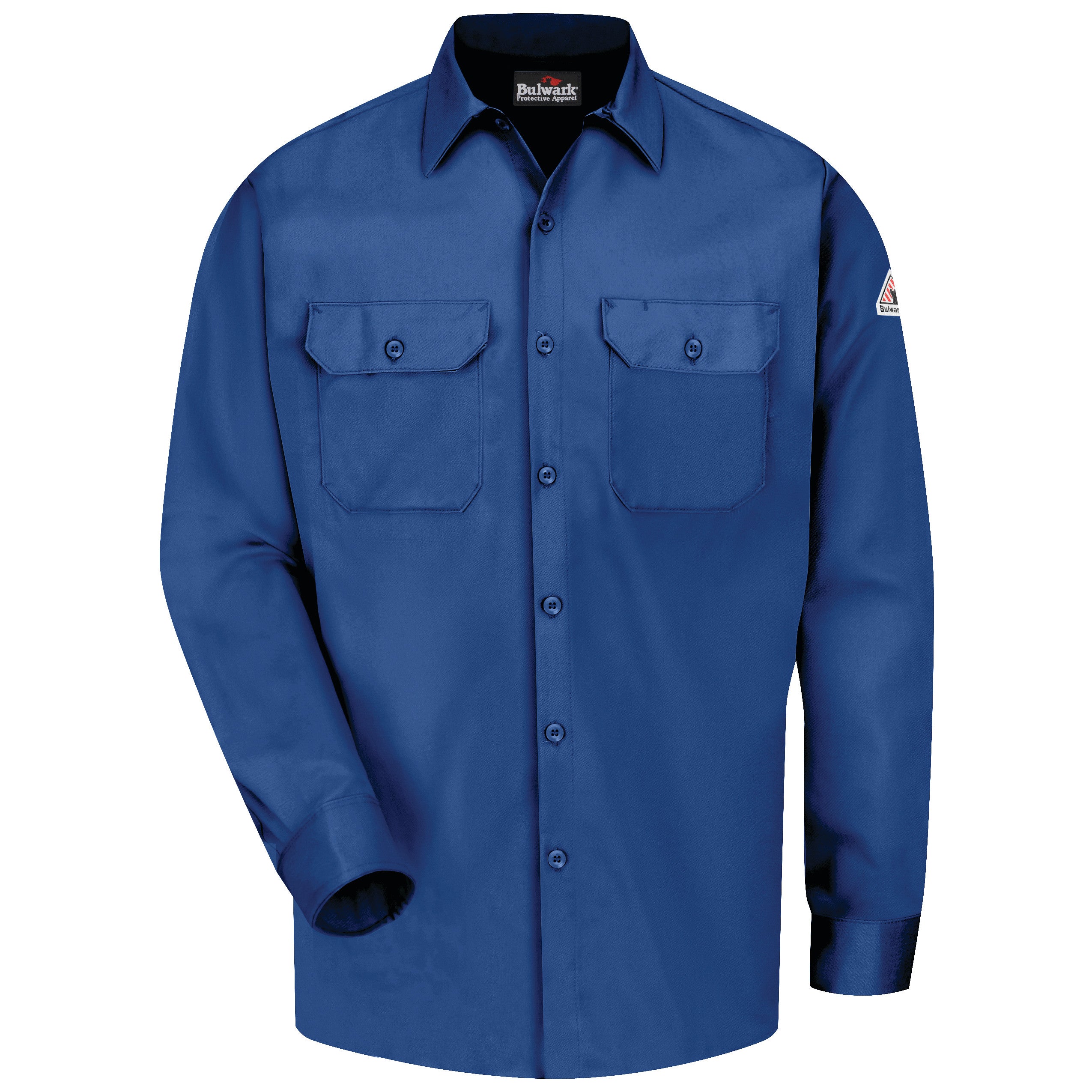 Men's Midweight Excel FR® ComforTouch® Work Shirt SLW2 - Royal Blue-eSafety Supplies, Inc