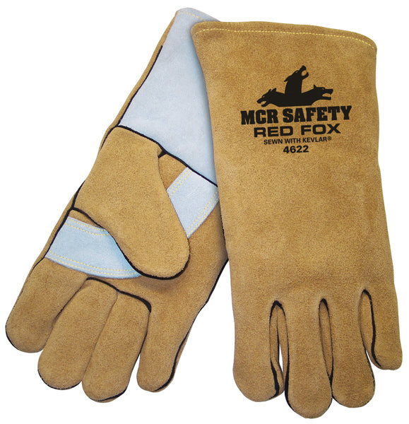 MCR Safety Red Fox Side Leather Welder w/Thumb Pad-eSafety Supplies, Inc